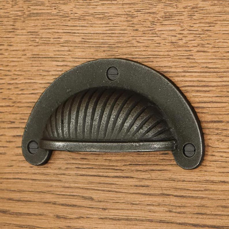 Tiradores y manijas de cajón estilo concha – Herrajes para gabinetes de hierro fundido, 27 diseños vintage imagen 14