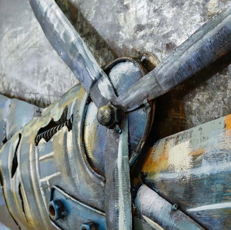 3D Industrial Metal Wall Art Modern Wall Paint Loft Wall Etsy