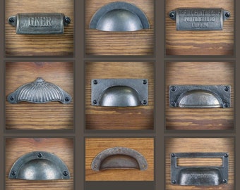 Furniture Handle, Cast Iron Pull Handle, Cabinets and Doors Handle, Rustic Industrial Knob, Cupboard Drawer, Antique, Retro, Vintage Handle