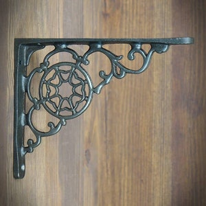 Pair of Retro 170x130MM Metal Shelf Bracket, Antique Wood Shelf Bracket, Raw Steel Shelf Bracket, Cast Iron Shelf Brackets, Shelf Support