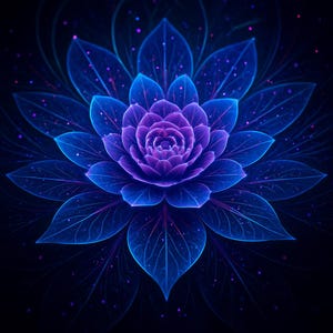 Fractal Bloom – Psychedelic Digital Flower Wall Art Download, Trippy Sacred Geometry Printable Poster, Cosmic Mandala for Meditation Decor