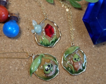 Legend of Zelda BotW / TotK Pendant - Korok / Rupee and Navi