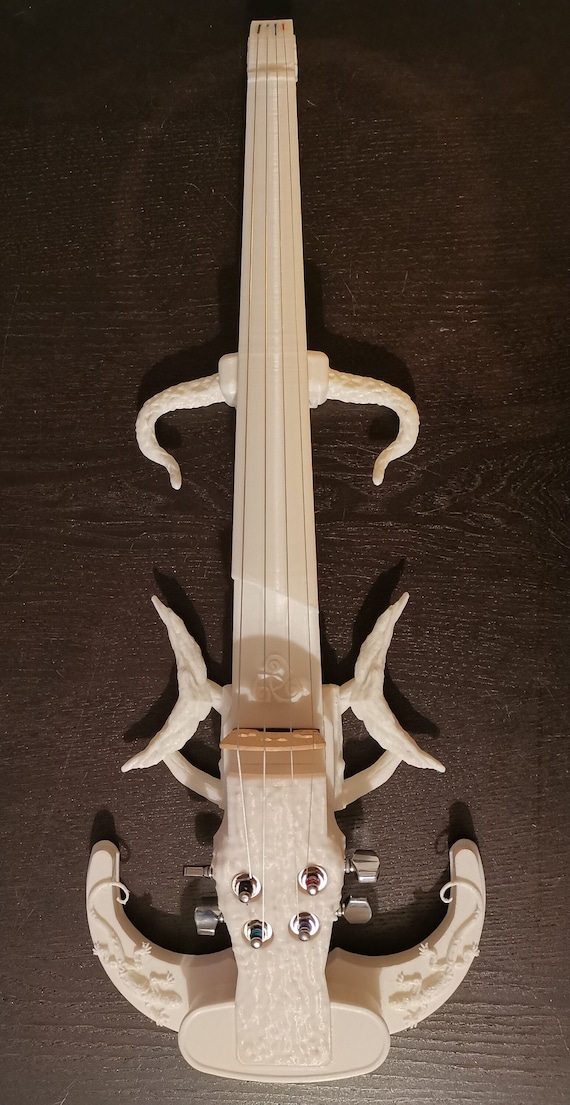 Violon électrique imprimé en 3D LithoViolins WHITE 3D gedruckte elektrische  Geige -  France