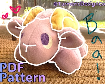 PDF Lamb Sewing Pattern - Dreamy Sheep Plush - Ram Plushie Crafting Tutorial - How-To