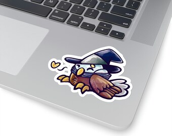 Wizard Bird Sticker | Purple Eagle Raven | Magic Witch | Book Lover