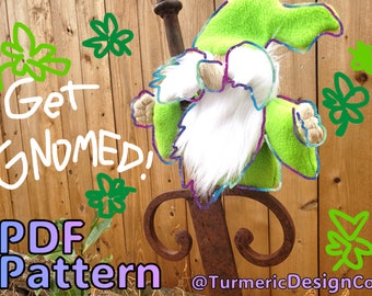 PDF Sewing Pattern - Wizard Gnome Plush - Crafting Tutorial - St Patricks Day Plushie - How-To