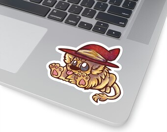 Wizard Lion Sticker | Red and Gold House | Magic Witch | Book Lover