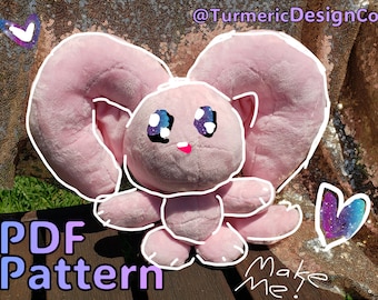 PDF Sewing Pattern - Cartoony Chinchilla Plush - Crafting Tutorial - How-To