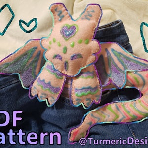 PDF Sewing Pattern - Pocket Dragon Plush - Cute Felt Crafting Tutorial - How-To