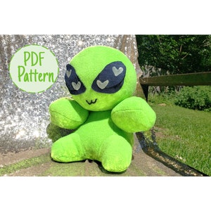 PDF Sewing Pattern - Space Alien Plush  - Crafting Tutorial