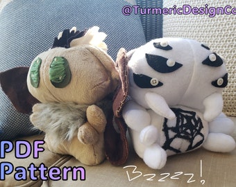 PDF Sewing Pattern - Adorable Bug Friend Plush - Crafting Tutorial - Spider/Moth