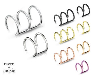 Ear Cuff  |  Double or Triple band  |  Non piercing