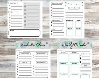 Schedule Planner Printable, Daily Schedule Planner, Weekly Schedule Planner, Digital Download Organizer, Printable Planning Worksheets