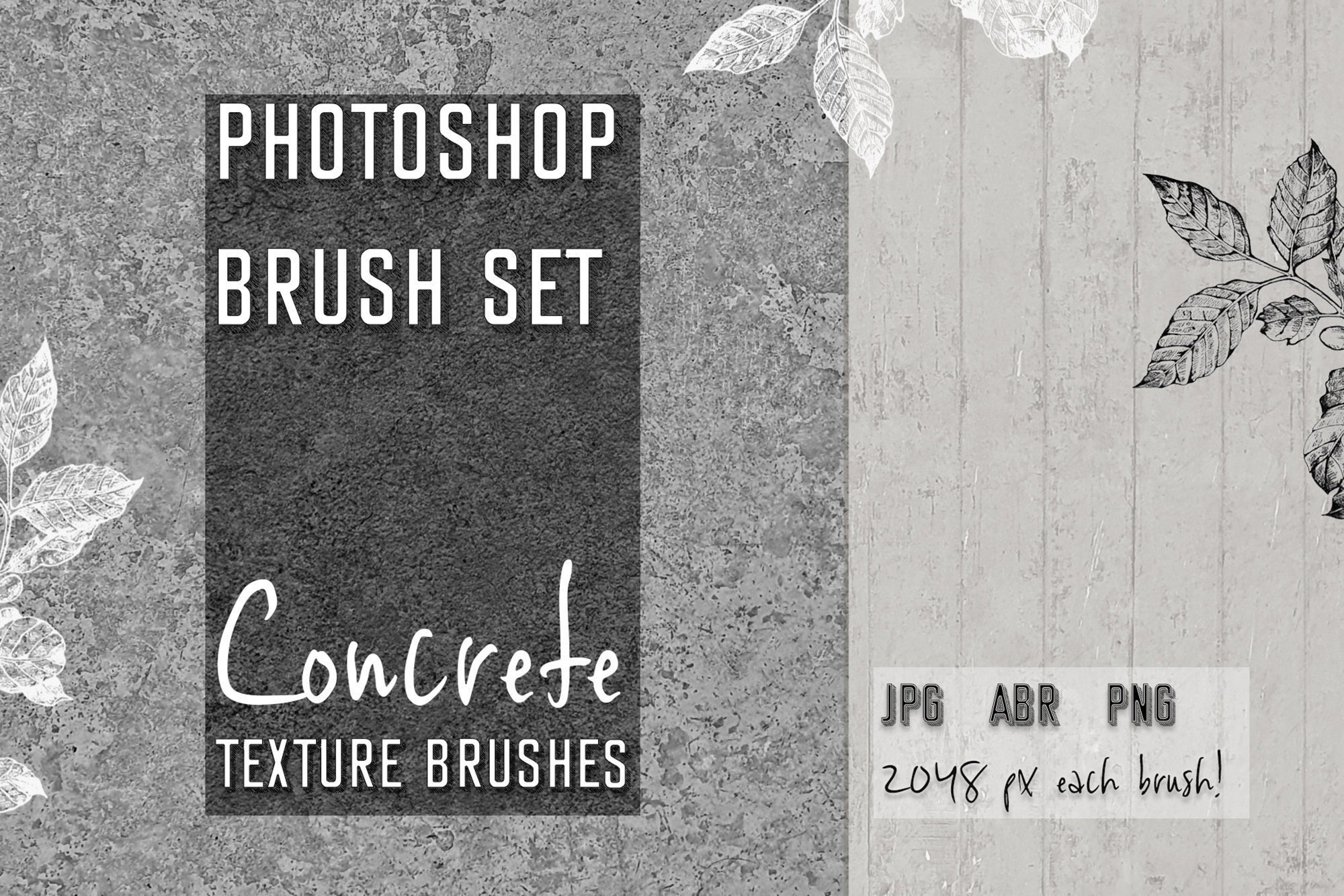 Brush Set CONCRETE TEXTURE / Abr Png Jpg File / Illustration