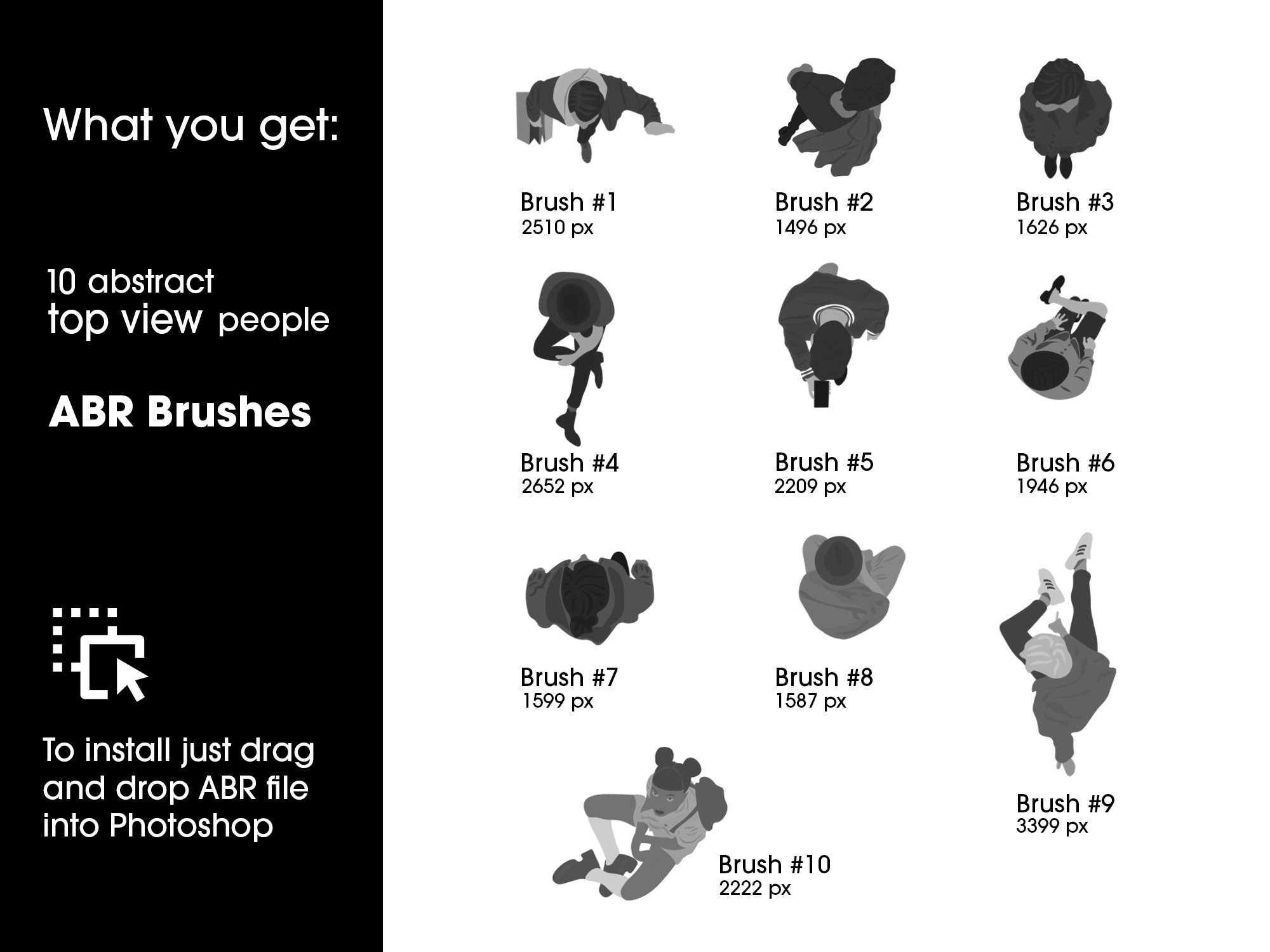 Brush Set TOP VIEW PEOPLE Etsy