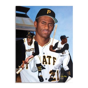 Roberto Clemente Pittsburgh Pirates MLB Baseball 1st First Base Art Print 1AM3 Choices 8x10-40x50