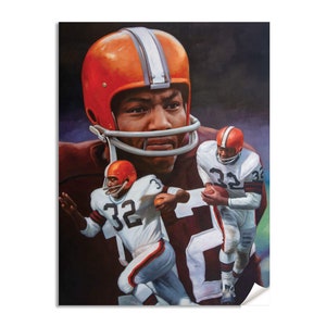 Jim Brown Cleveland Browns Running Back NFL Football Hall of Fame Art Print 1AM3 Choices 8x10-40x50