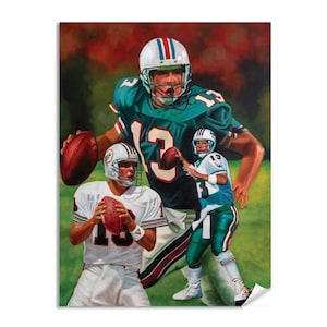 Dan Marino Miami Dolphins Quarterback NFL Football Hall of Fame Art Print 1AM3 Choices 8x10-40x50