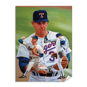 Nolan Ryan Express Texas Rangers MLB Baseball Pitcher Art Print 1AM3 Choices 8x10-40x50