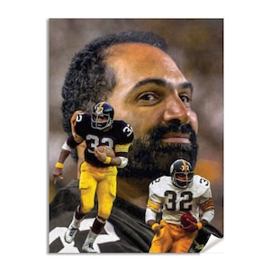 Franco Harris Pittsburgh Steelers Running Back NFL Football Hall of Fame Art Print 1AM3 Choices 8x10-40x50