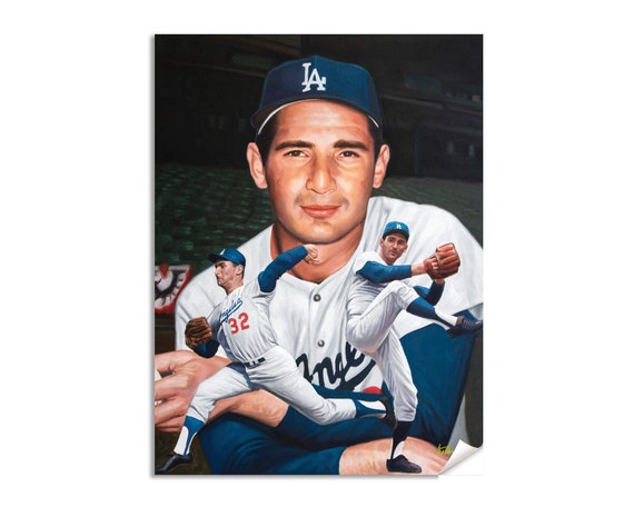 Sandy Koufax Brooklyn Los Angeles Dodgers MLB Baseball Pitcher Art