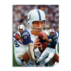 Johnny Unitas Baltimore Indianapolis Colts Quarterback NFL Football Hall of Fame Art Print 1AM3 Choices 8x10-40x50