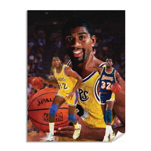 Earvin Magic Johnson Los Angeles Lakers NBA Basketball Player Hall of Fame Art Print 1AM3 Choices 8x10-40x50