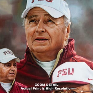 Bobby Bowden Florida State Seminoles FSU NCAA College Football Head Coach Glicée Art Print 1 8x10-40x50 Doak Campbell Stadium Canvas Prints