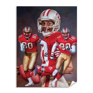 Jerry Rice San Francisco 49ers Wide Receiver NFL Football Hall of Fame Art Print 1AM3 Choices 8x10-40x50