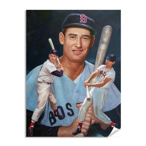 Ted Williams Boston Red Sox MLB Baseball Outfielder Art Print 1AM3 Choices 8x10-40x50