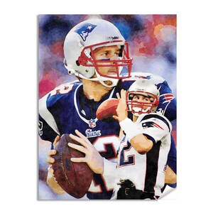 Tom Brady New England Patriots Quarterback NFL Football Hall of Fame Art Print 1AM3 Choices 8x10-40x50