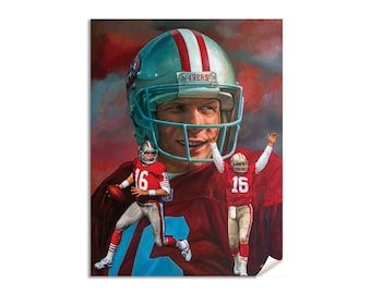 ジョー モンタナ NFL QB 49ers フットボール オリジナル アクリル絵画