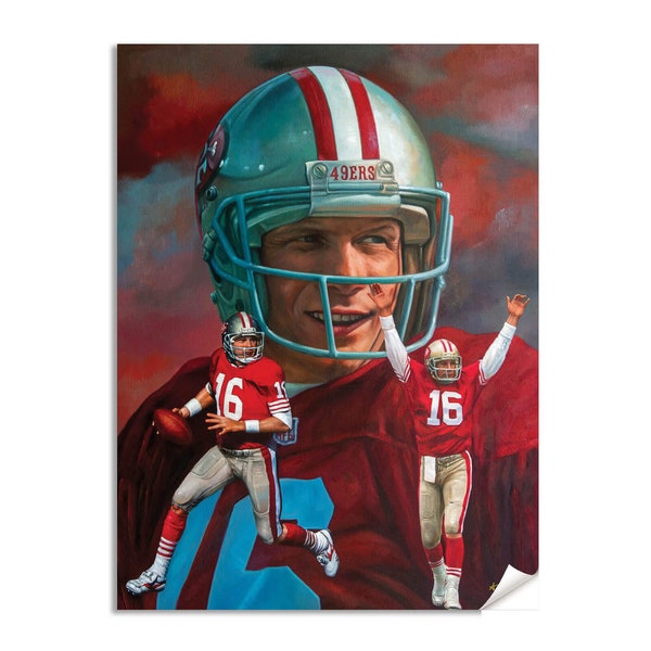 Joe Montana San Francisco 49ers Quarterback NFL Football Hall of Fame Art Print 1AM3 Choices 8x10-40x50