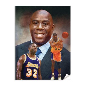Earvin Magic Johnson Los Angeles Lakers NBA Basketball Player Hall of Fame Art Print 3AM3 Choices 8x10-40x50