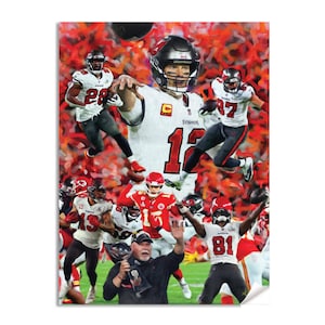 Tom Brady Tampa Bay Buccaneers Bucs Quarterback NFL Football Super Bowl Champions Art Print 1AM3 Choices 8x10-40x50