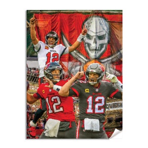 Tom Brady Tampa Bay Buccaneers Bucs Quarterback NFL Football Hall of Fame Art Print 1AM3 Choices 8x10-40x50