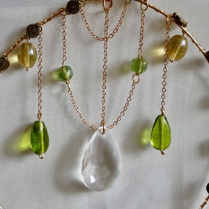 Perlen Suncatcher, wanddekor, vintage schmuck, suncatcher, perlen, suncatcher