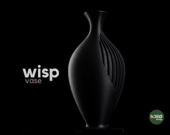 Jarrón Wisp / Jarrón decorativo grande impreso en 3D / Decoración minimalista y escultural para el hogar / Centro de mesa moderno