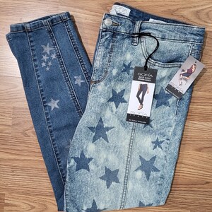 Painted star sale jeans