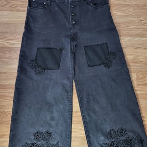Rhinestone Denim Pants – The Black Pearl Boutique