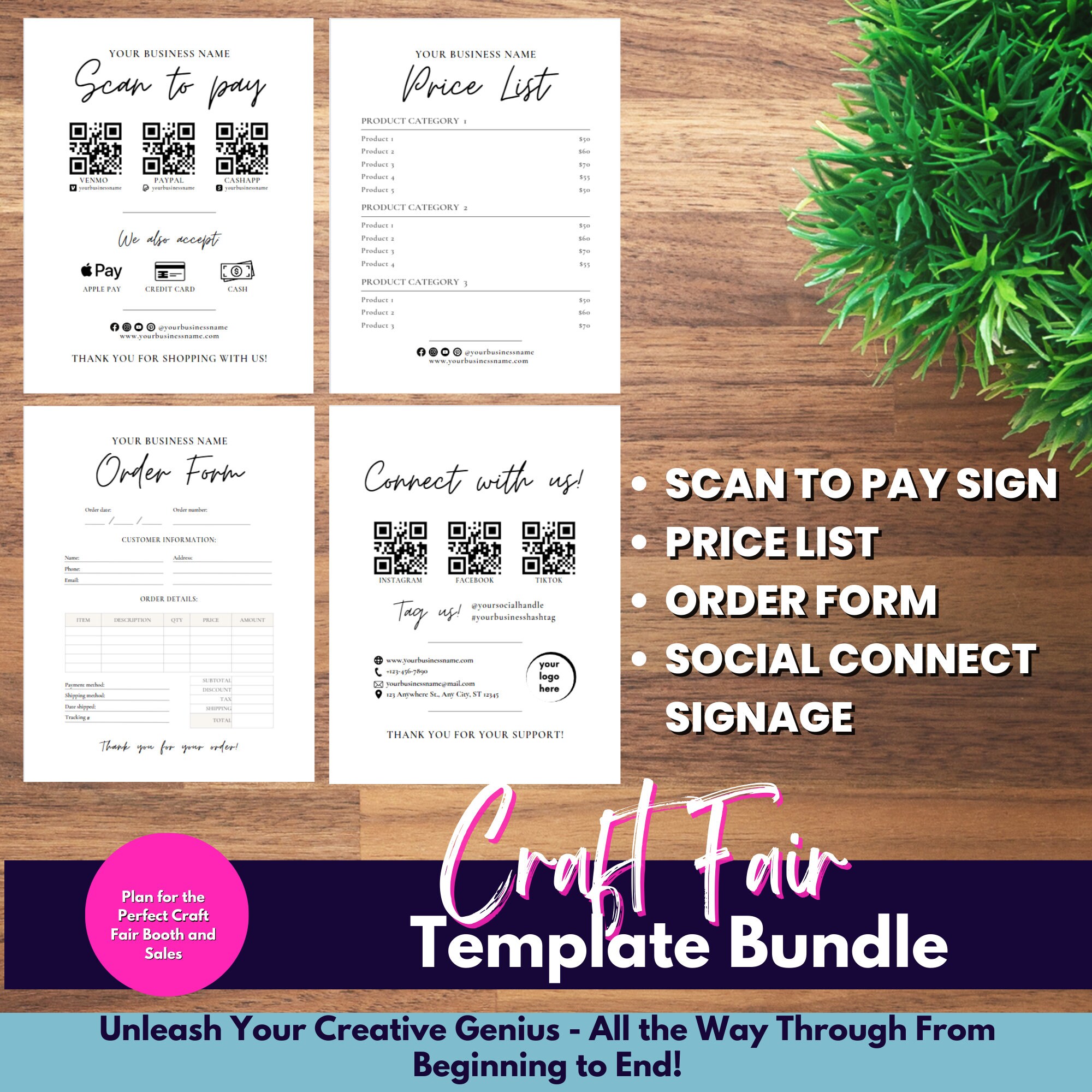 Craft Fair Template Bundle DIY Booth Designs for Artisan Markets and ...