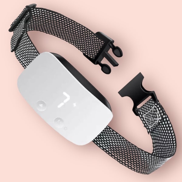 Multi-functional Anti-Bark Collar for Small Medium Large Dogs, Rechargeable and IP67 Waterproof with 7 Levels of Adjustable-White