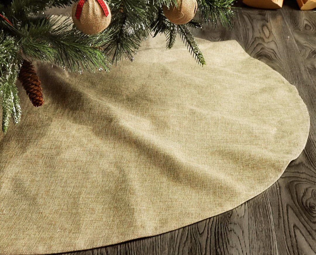 Tree Skirt Christmas Rustic Jute Tree Skirt for Xmas Holiday Etsy