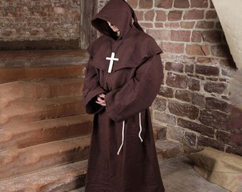 Classic Medieval Monks Costume Halloween - Friar Wizard Cosplay Costume Set - Authentic Medieval Monks Attire