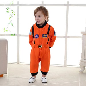 Combinaison Astronaute Jr Orange avec Casque Enfant taille enfant