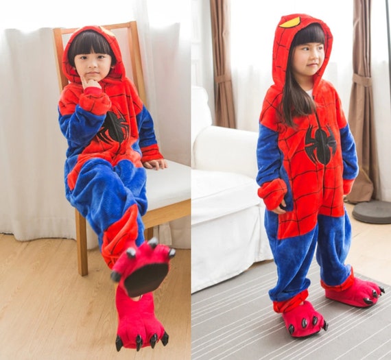 Smile Hero Spider Man Cosplay Costume pour enfants, pyjama adulte Onesie,  vêtements de nuit pour femmes et hommes, glouton à capuche, OnOutre Pijamas  imbibés - AliExpress