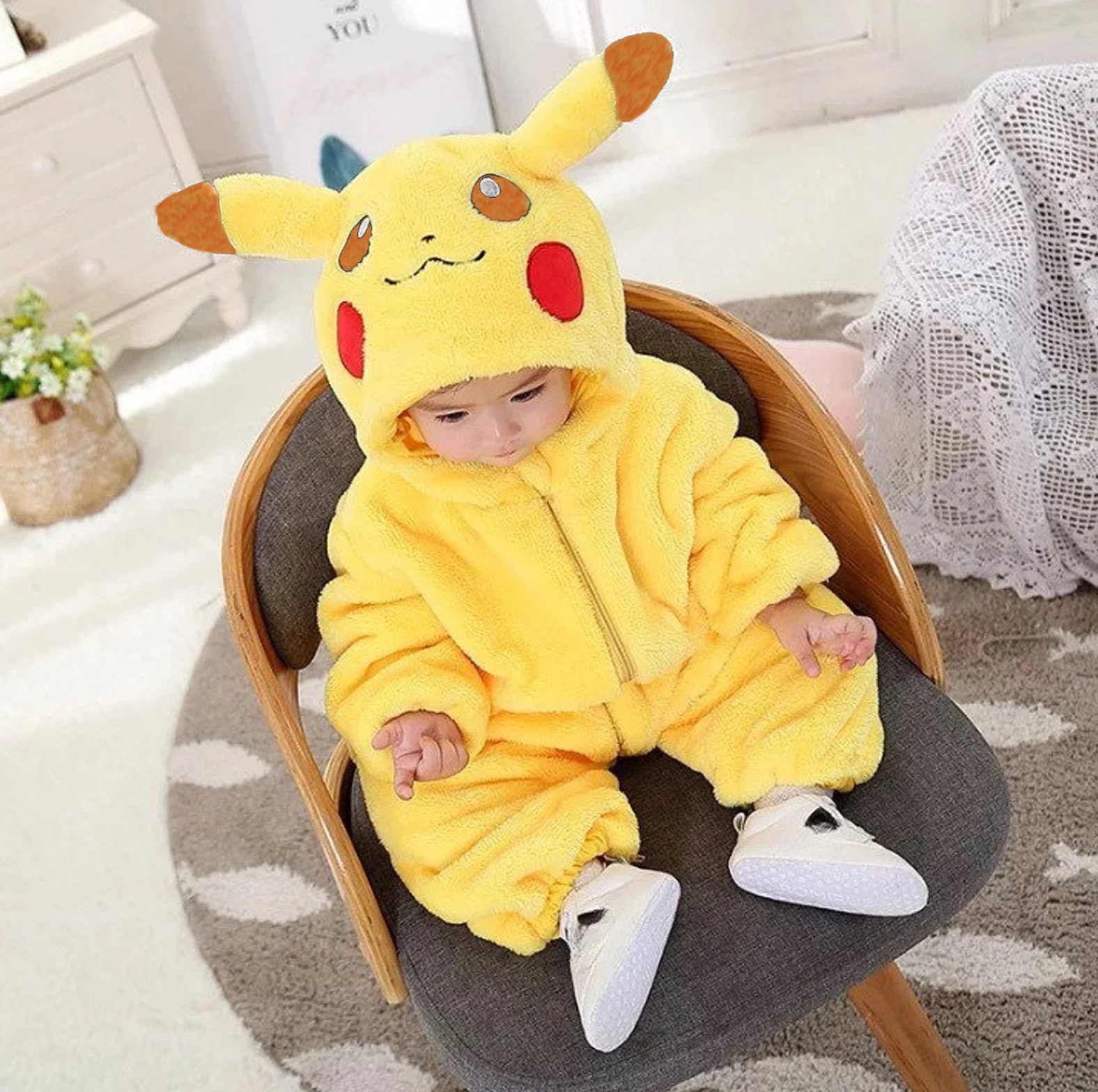Westers uniek functie Pikachu Costume Baby - Etsy