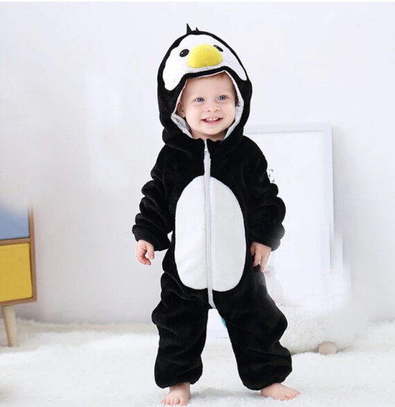 Buy Baby Bodysuits Penguin Romper Soft Animal Costume Onesie Online in  India - Etsy