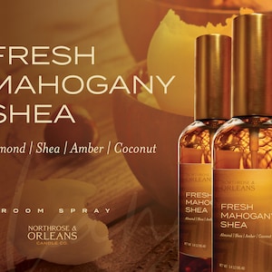Aromatherapy Room Sprays | Fresh Mahogany Shea Room Spray | Best Room Spray | 3.4 Oz Glass Bottle