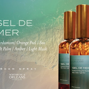 Aromatherapy Room Sprays | Sel De Mer Room Spray | Essential Oil Spray | 3.4 Oz Glass Bottle